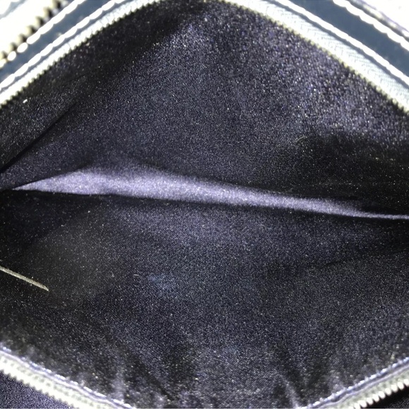 Fendi VINTAGE Boston Bag Zucchino Pattern Gray and Navy Blue Authentic - Picture 17 of 17